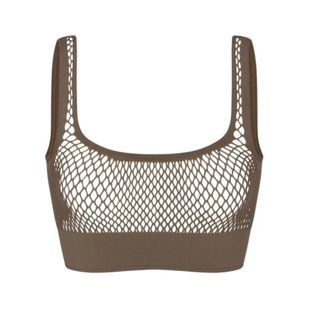SKIMS Army Warp Knot Scoop Neck Bralette‎ Coverup NWT